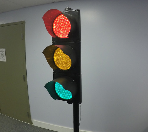 Black led traffic - dc, signal